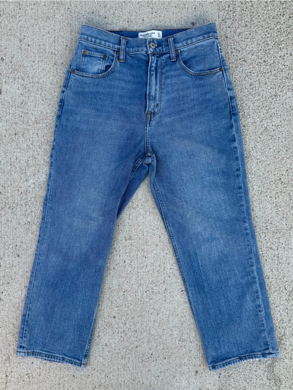 Abercrombie & Fitch The Ankle Straight Ultra High Rise Curve Love 27/4XS